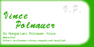 vince polnauer business card